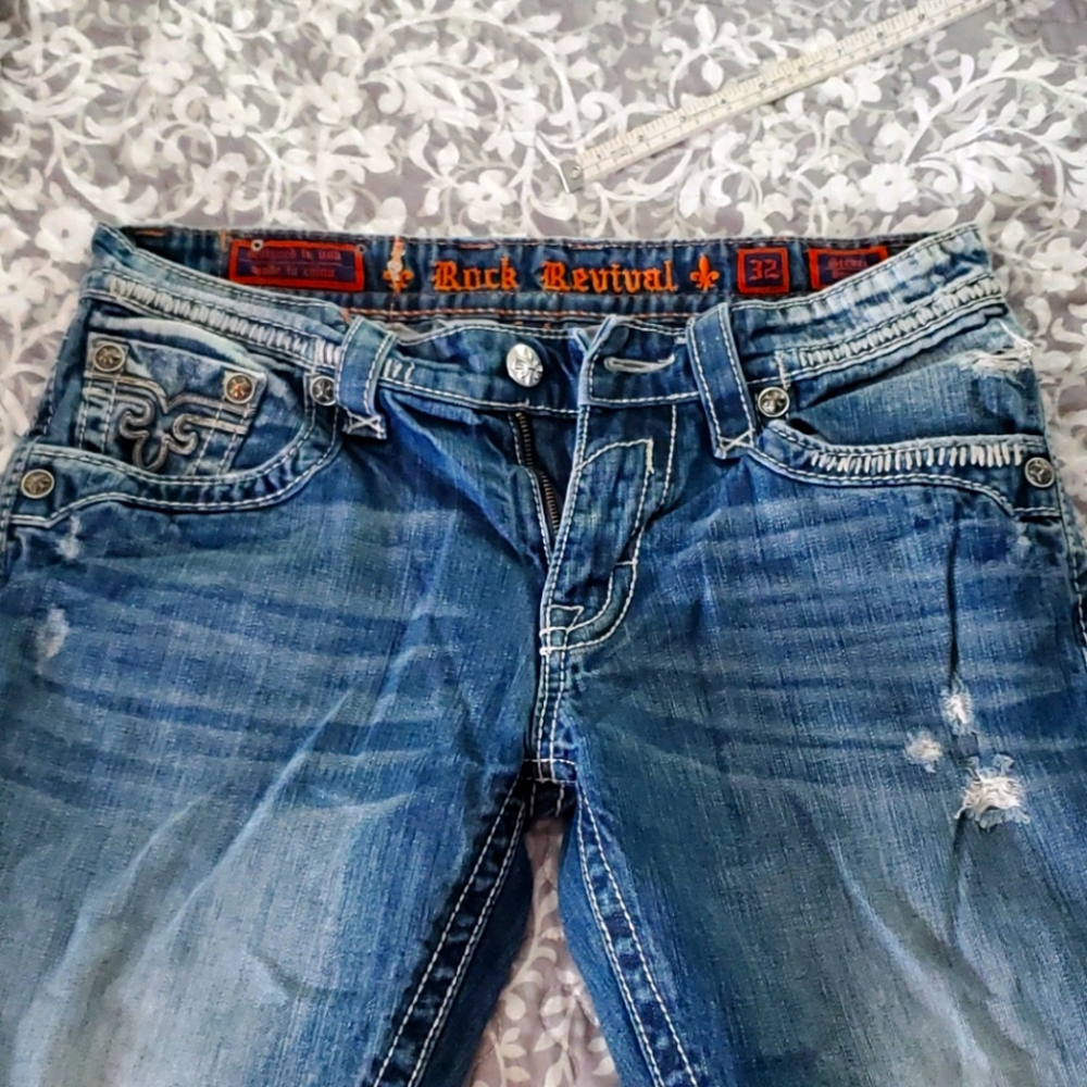 ROCK REVIVAL "Steven" straight leg men's jeans